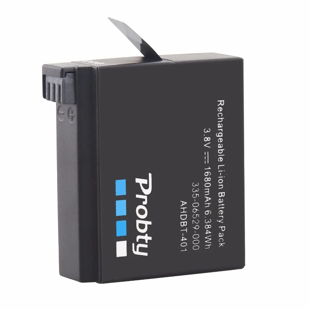 AHDBT-401 de 2x1600mAh para Gopro Hero 4, baterías, batería AHDBT 401 + cargador USB Dual, accesorios para Cámara de Acción, novedad