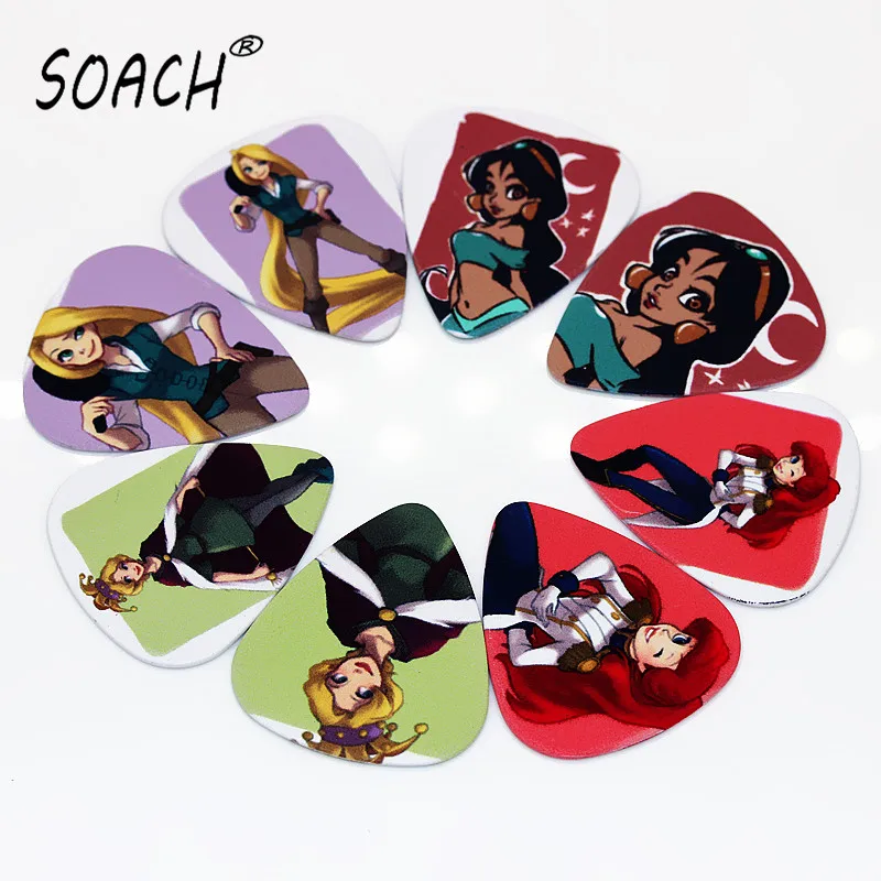 SOACH 50pcs Newest The princess Guitar Picks Thickness 0.46mm guitar paddle Guitar Accessories ukulele bass