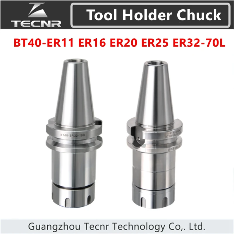 BT40 ER11 ER16 ER20 ER25 ER32 70L Balance Spring Collet Chuck G2.5 30000RPM CNC Tool Holder Stainless Steel With Pull Stud