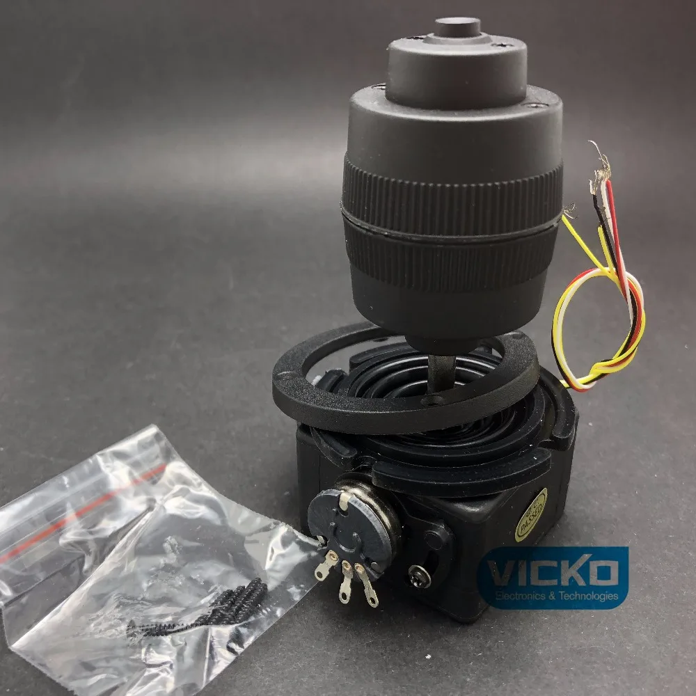 [VK] JH-D400X-R4 JH-D400X-R2 4-axis potentiometer 400 series Rocker hall joystick dimensional 5K 10K sealed with button joystick