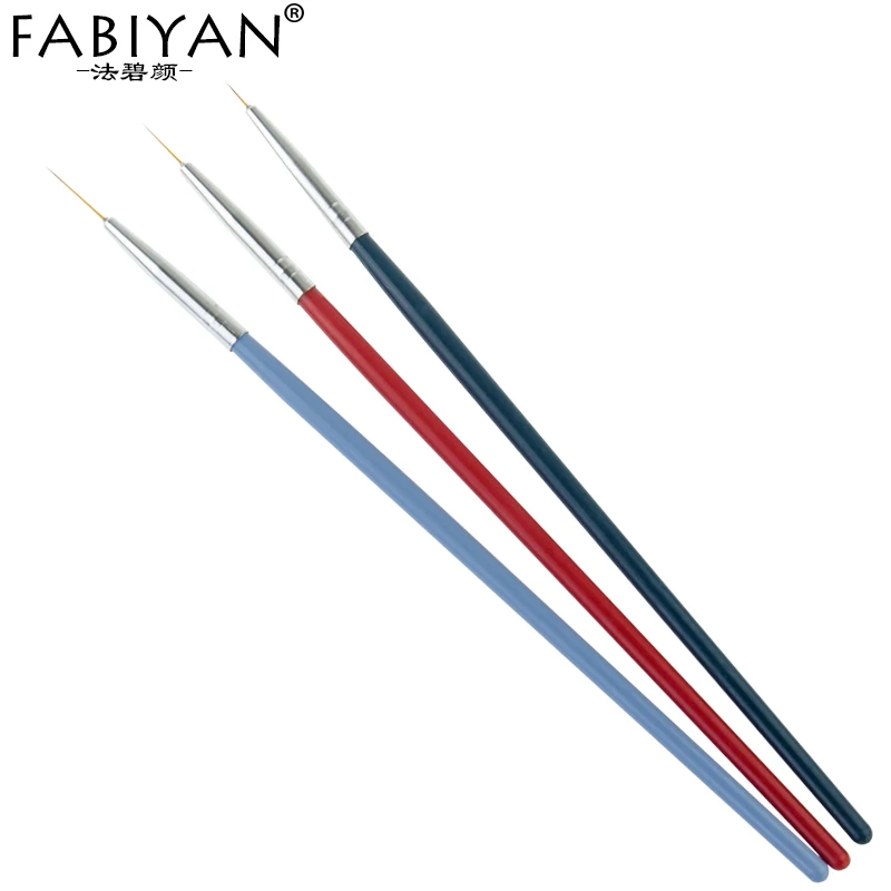 3pcs/set Nail Art Liner Painting Pen 3D Tips DIY Acrylic UV Gel Brushes Drawing Kit Flower Line Grid French Design Manicure Tool