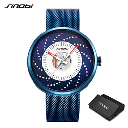 SINOBI New Hot Wheels Creative Design Men Watches Cool Waterproof Luminous Stainless Steel Japan Imported Movement Quartz Watch