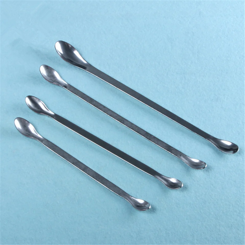 4pcs Stainless Steel Medicinal Spoon Ladle Double-ended Experiment Pharmacy Lab Use  16cm 18cm 20cm 22cm