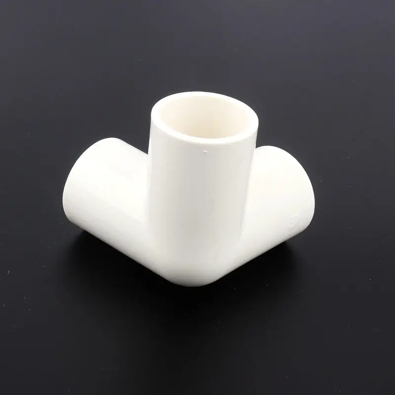 2pcs Inner Diameter 25mm 3-Way PVC Connector White Plastic Elbow Tee PVC Fitting