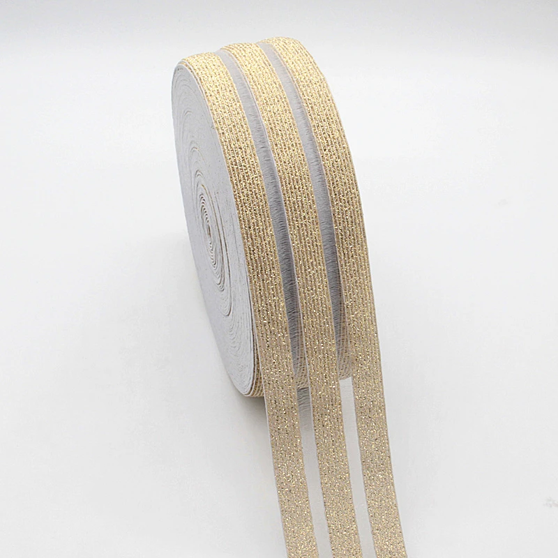 5cm 9cm Silver Gold Rubber Stripe Elastic Bands 50mm 90mm Soft Elastic Band for Bag Baby Clothes Sewing Material Accessory 1m