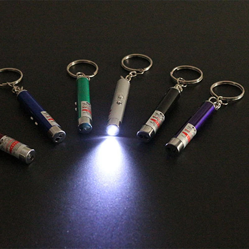 2 in 1 Metal Mini Laser Funny Cat Stick Fashion Pet Toy Laser Pointer Pen Cat Play Interactive Tool For Cat Training Supplies