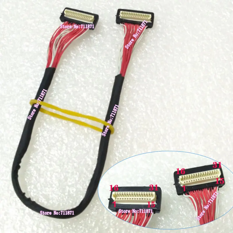 Male to Male 31Pin DF9 Cable Line 1.0 Pitch 31P Female to Female TTL DF9 Screen Line Cable 31P DF9 Male Female Lcd screen cable