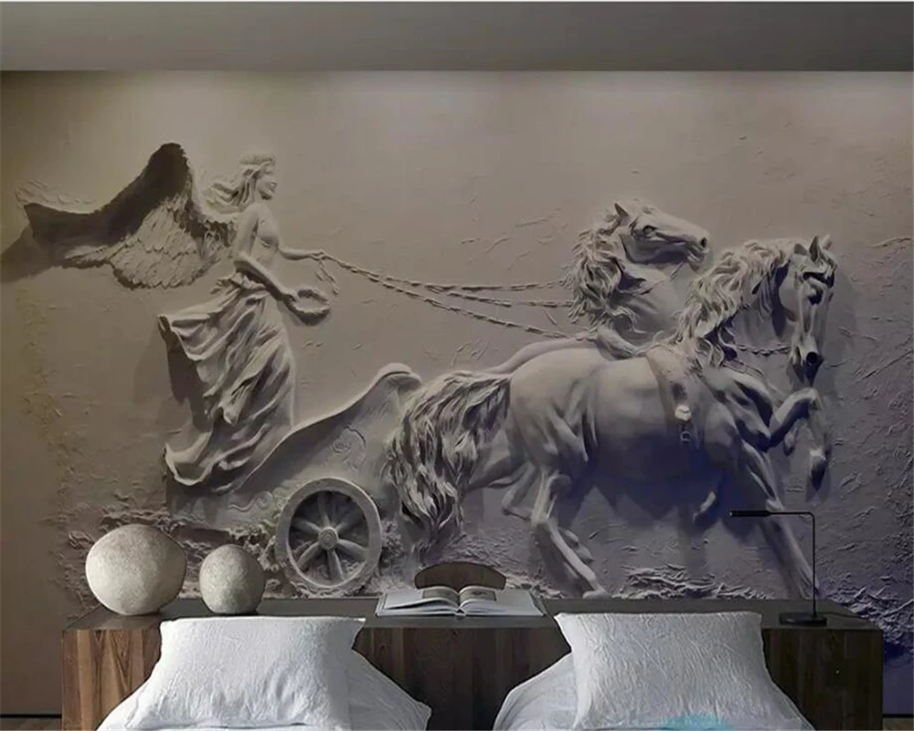 wellyu Custom wallpaper 3d photo murals Angel Carriage relief TV background wall paper murals painting wall papers home decor