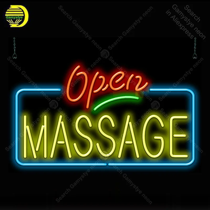 

Neon Sign for Massage Open neon Light Sign Business Display glass Tubes Handcrafted Fill Gas Neon Signs for Room Custom nein