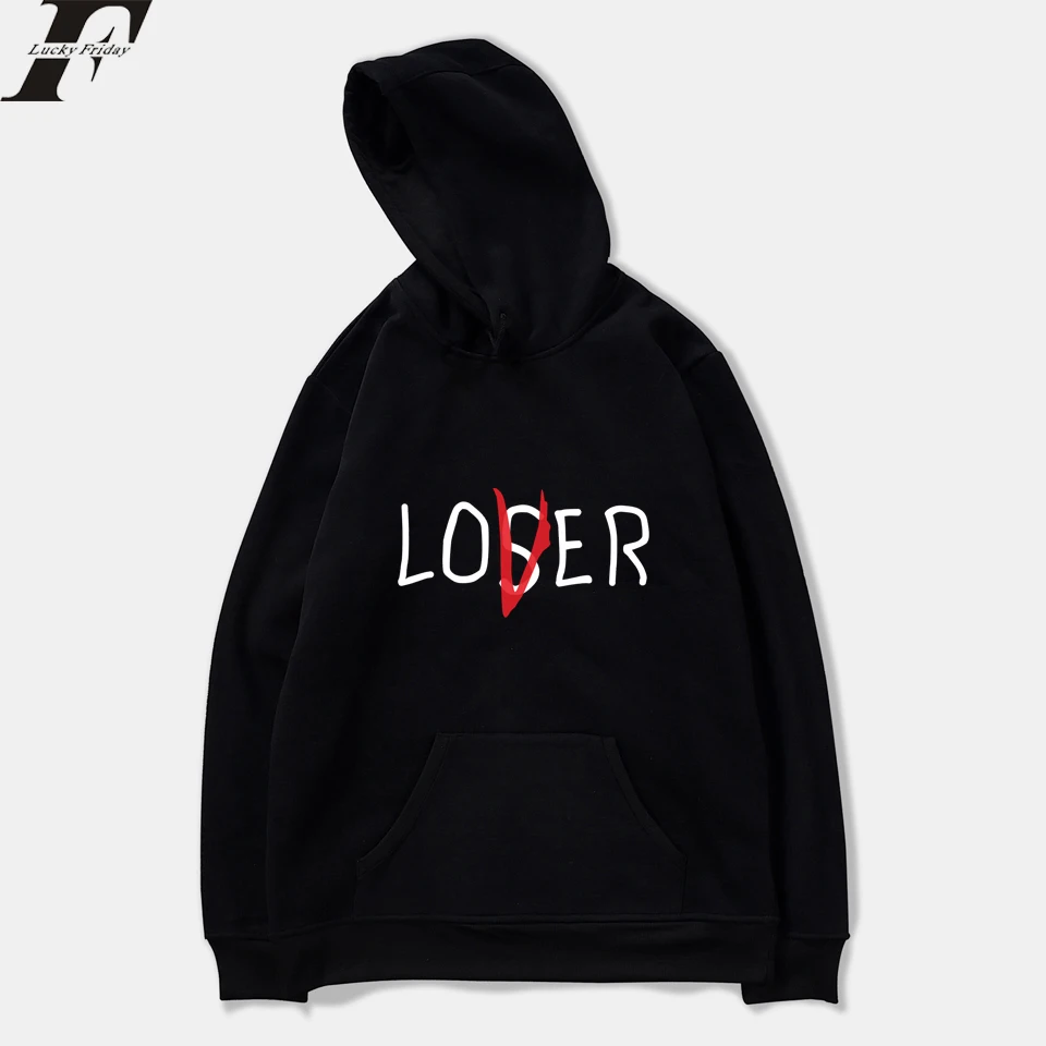 

LUCKYFRIDAYF fashion design LOVER Women men Sweatshirts Hoodie Harajuku Casual Hooded Men Women Printing Clothes pullover tops