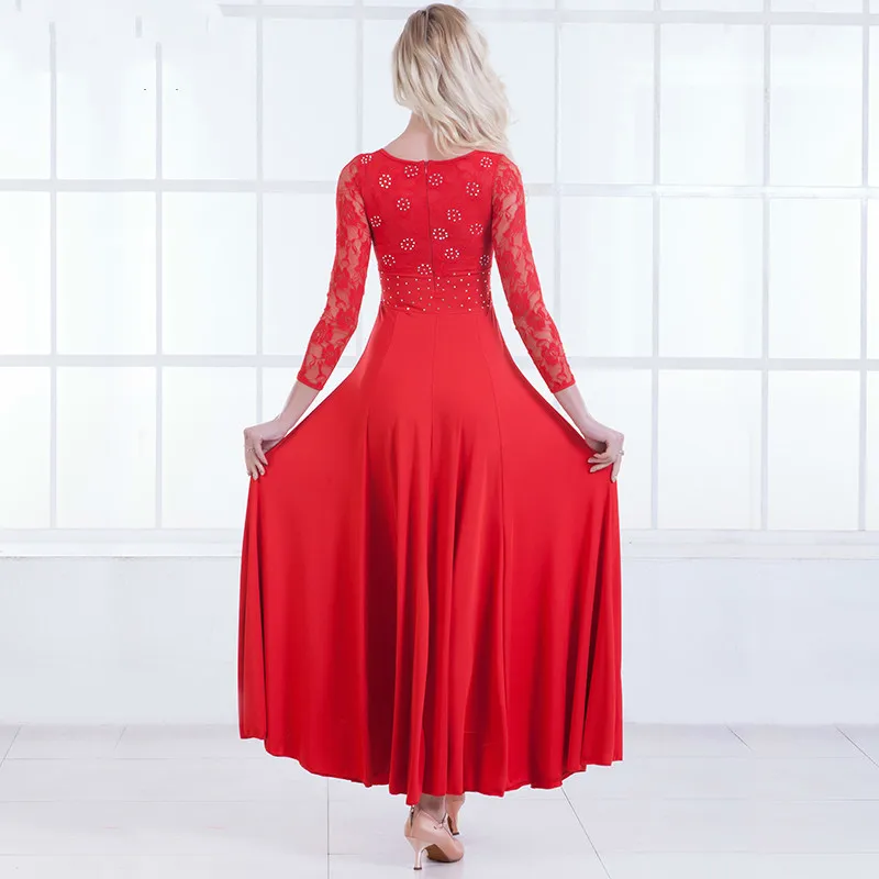 Modern Dance Dress Long Sleeve Ballroom Dancing Will Pendulum dress Ballroom Dancing Waltz dress