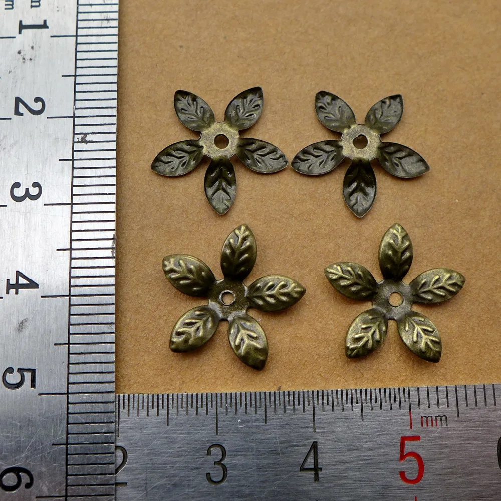 Imagem -06 - Flower Shape Beads Cap Bronze Antigo Cobre Níquel Livre mm Buraco mm Grosso 2000 Pcs 15*15 mm