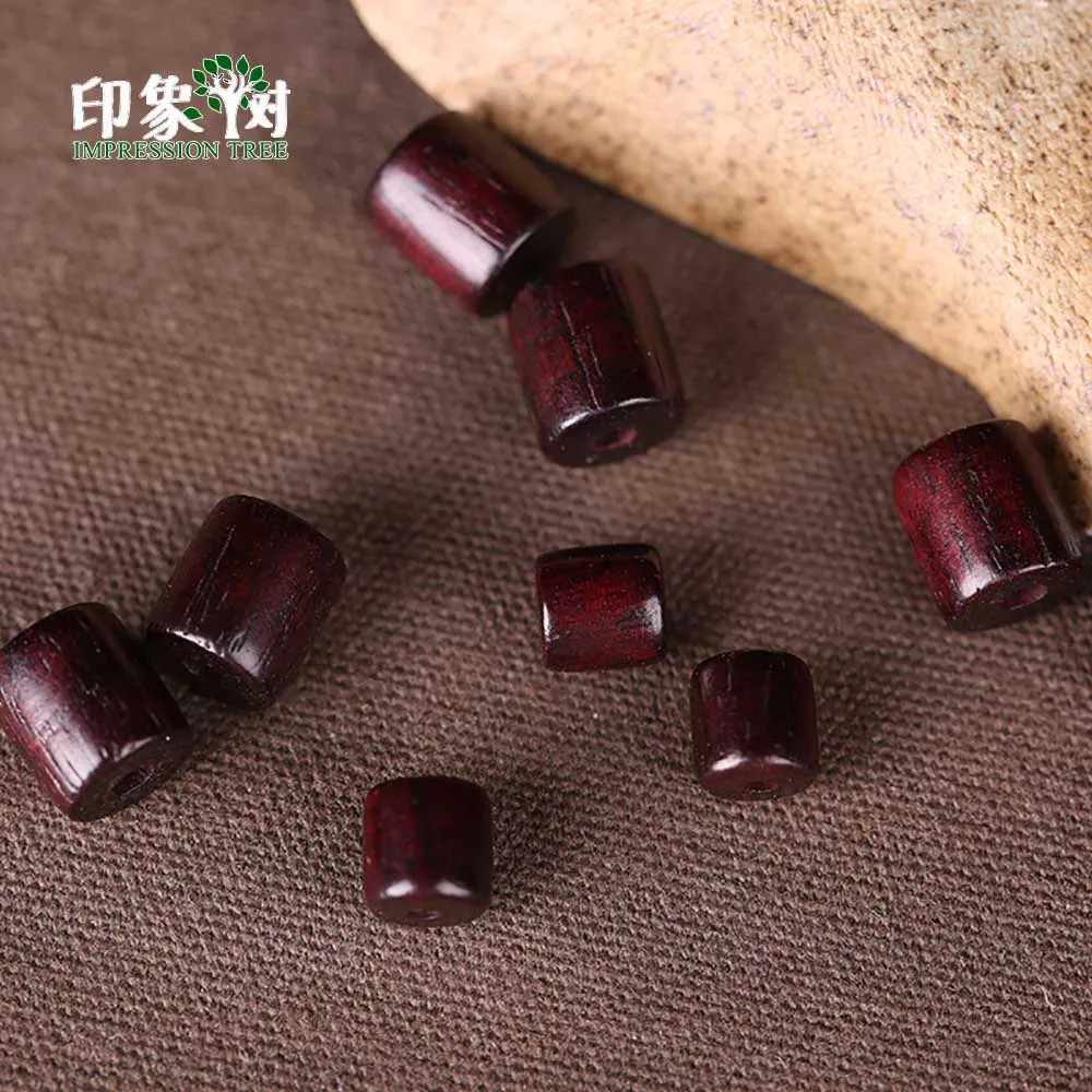 

Buddhist Wood Loose Beads 6X6/8x8mm Natural Red Sandalwood Prayer Mala Cylinder Smooth Barrel Spacers Beads DIY Jewelry Making