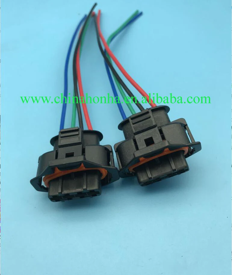 2pcs 4 Way Boschs Connectors Pigtail Harness Compact Plug 3.5mm Connector Kit w/out Wire 1928403736 1 928 403 736