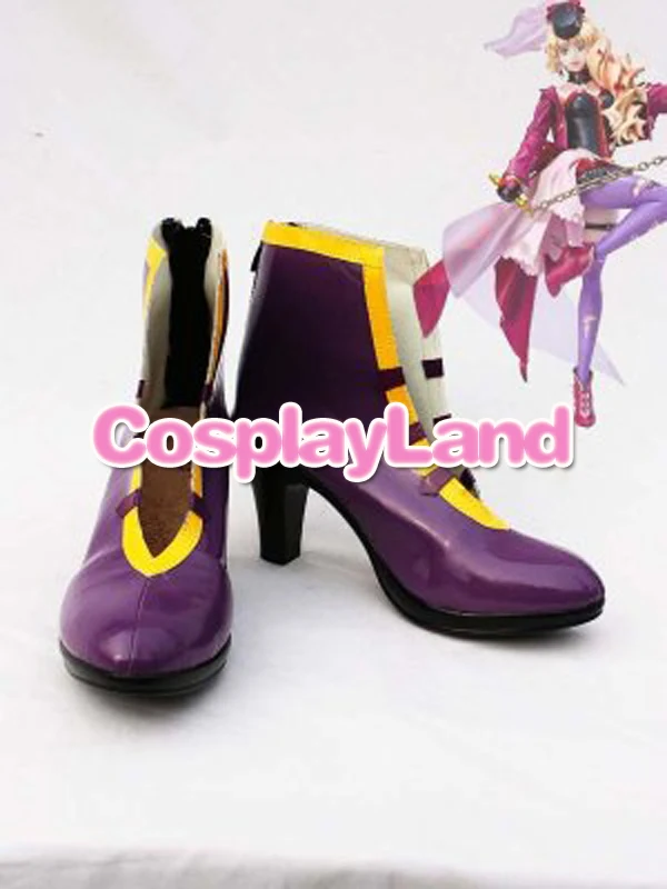 

Customize Boots Macorss Frontier Cosplay Sheryl Nome Purple Coplay Shoes Cosplay Costume Anime Party Shoes