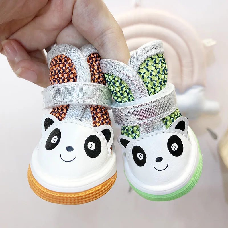 Cute Panda Scarpe Animale Domestico Per I Cuccioli Piccoli Cani di Piccola Taglia Estate Traspirante Nuovo Gatto Stivali Calzature Accessori Per