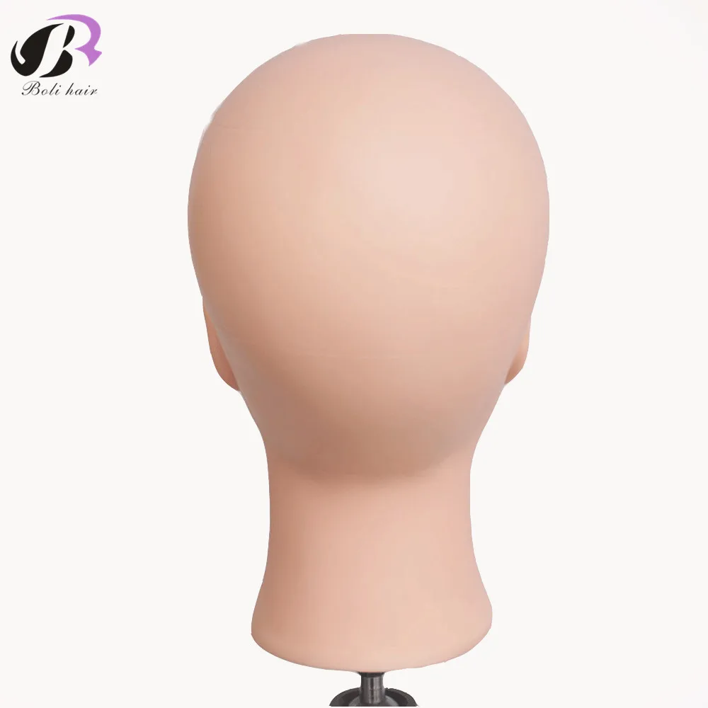 Têtes de Mannequin Chauve en PVC Souple pour Femme, Support de Perruque, Tête d'Entraînement pour la Pratique du Maquillage