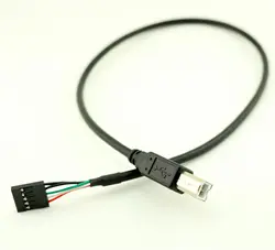 1pc 50cm USB 2.0 Type B Male to Dupont 5 Pin Female PCB Header Motherboard Adapter Cable