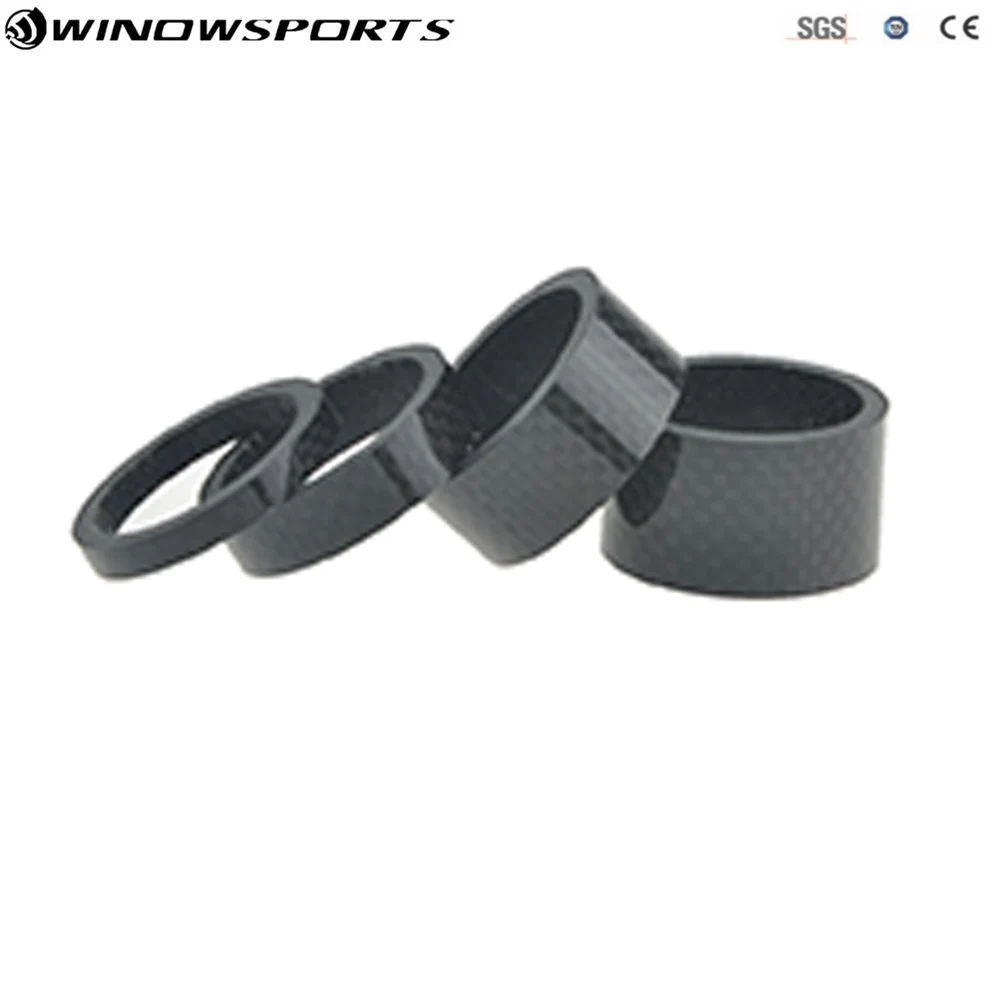 Winowsports 3K Glossy Matte Carbon Bike Stem Spacer 20mm 30mm 40mm 50mm 60mm 70mm 80mm 90mm 100mm 200MM fork tube 28.6mm