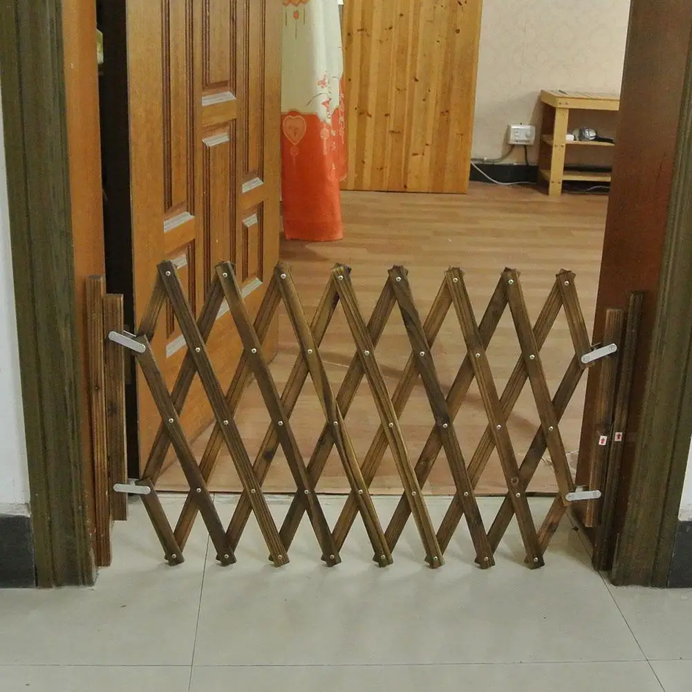 

Carbonized Pet Gate Dog Fence Retractable Fence Dog Sliding Safety Door Extending Protection Door Fence