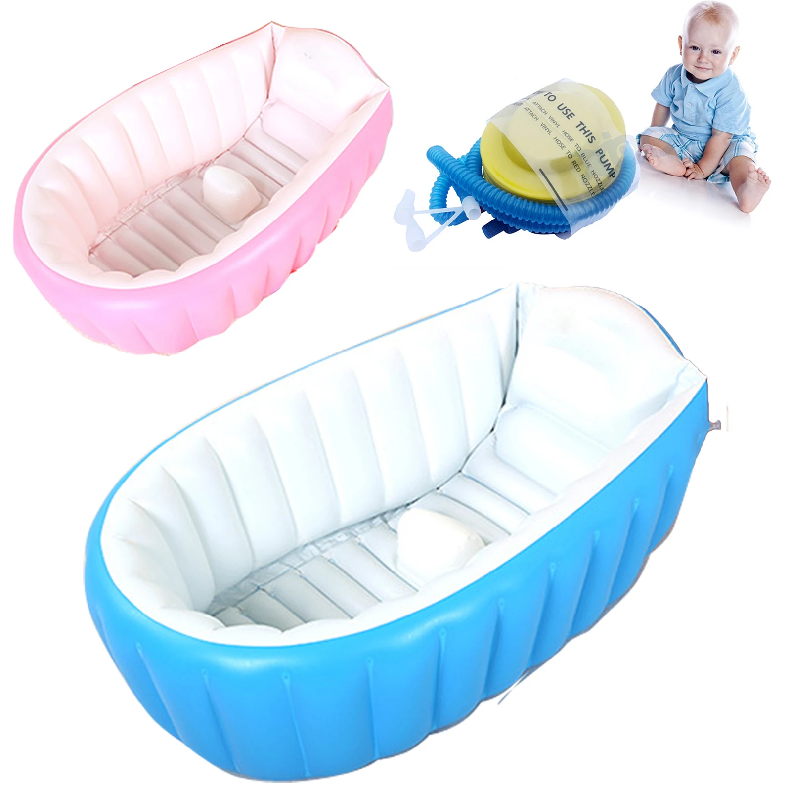 2019 Real Top Fashion Baby Ring Inflatable Tubs Infant Inflatable Swimming Pool Baby Tub/soft Bathtub/eco-friendly Portable Bath