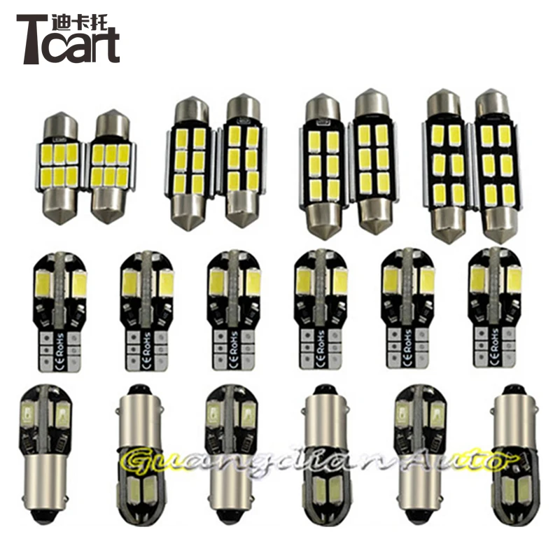 Tcart Car Accessories Error Free LED Interior Light Kit Auto Doom Map Reading Lamp For Mazda 2 demio 2015-2016