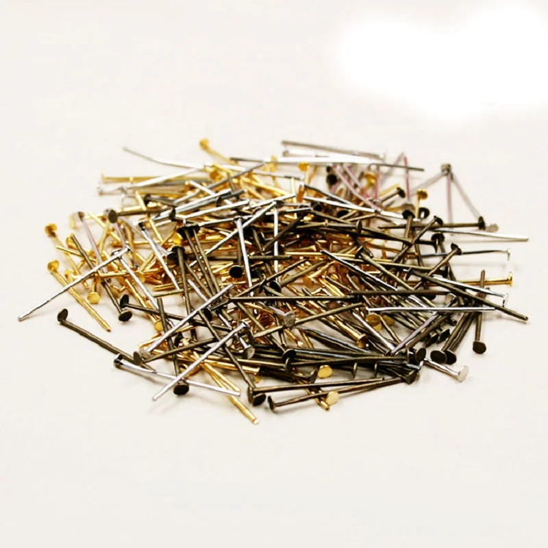 220-600PCs Eye Pins & Needles 9/T-shape Gold/Rhodium/Antique Bronze choose Jewelry Findings multi size for DIY Necklace