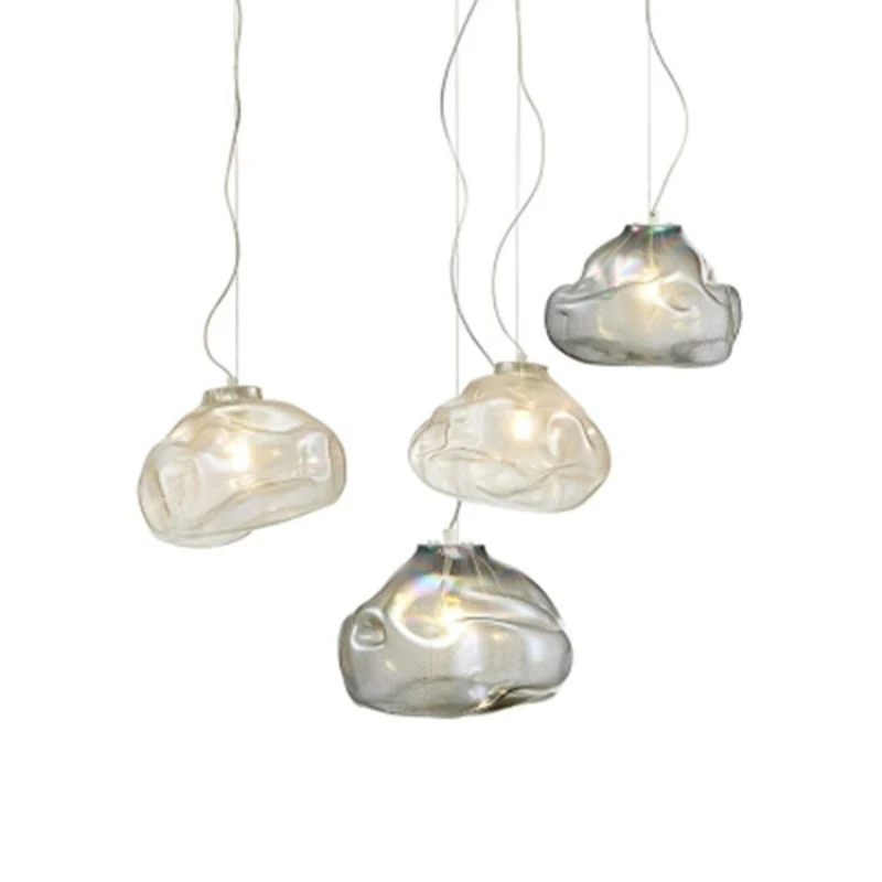 

Postmodern LED Chandelier Hand Blown Glass Embossing Restaurant / Bedroom / Living Room / Bar / Corridor / Aisle Decoration