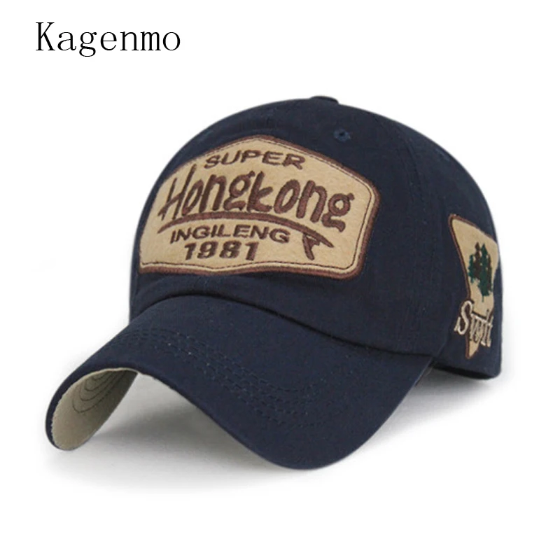 Kagenmo Washed cotton SUPER HONGKONG INGILENG 1981 sun summer baseball cap female male hat 5color 1pcs brand new arrive