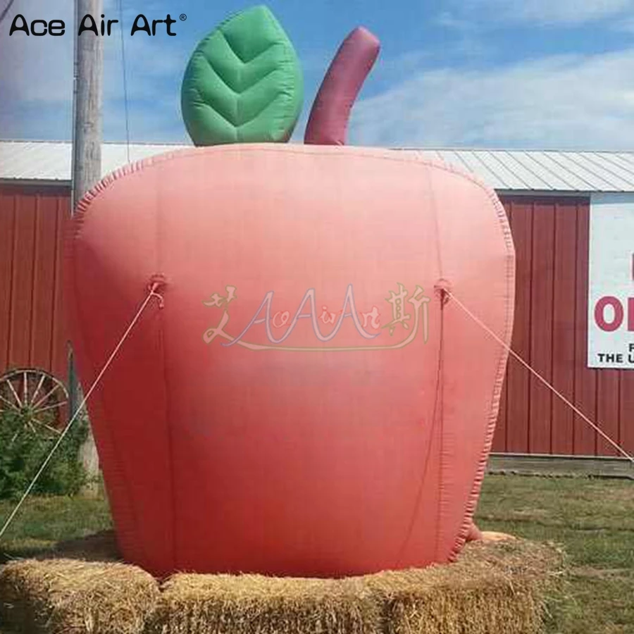 Vivied-Ballon gonflable mûr modèle Fruite H pour la publicité et la vente, cime Apple, livré avec un souffleur, 3m