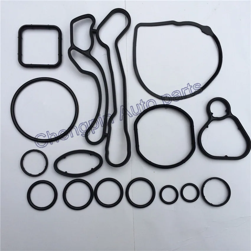 (10set/lot)Cooling System Seal Oil Cooler Gasket Seals # 24445723 55354071 For Chevrolet Cruze 1.6L 1.8L Sonic Astra Zafira