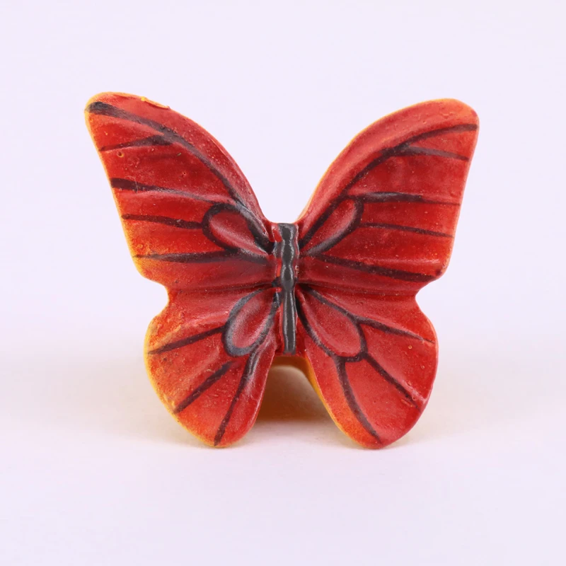 4PCS Resin Butterfly Drawer Knobs Cartoon Knobs for Children Kids Dresser Cabinet Door Knobs Kitchen Cupboard Handle Decorative