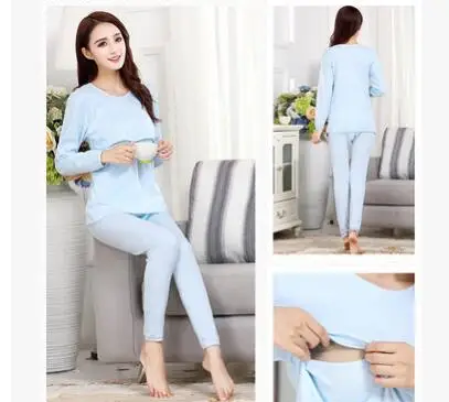 Neue Frühling Herbst Baumwolle Schwangerschaft Kleidung Sets Pyjamas für Schwangere Frauen Baumwolle Weiche Stillen Pyjamas Pflege Kleidung Anzug