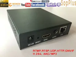 H.264 HDMI Encoder via HTTP RTSP RTMPS UDP to IPTV Broadcast with Audio Line IN