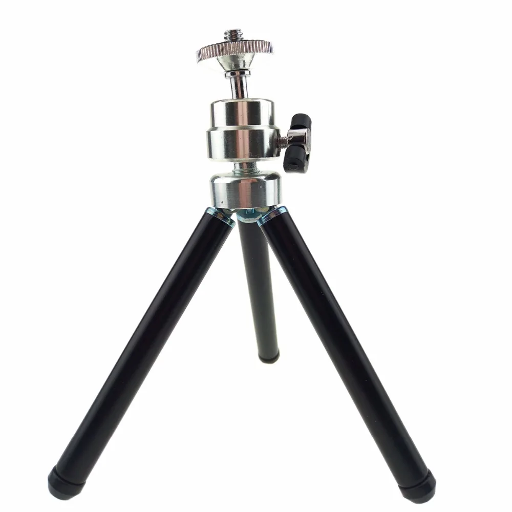 15.5-30CM 3 Sections Extendable Metal Portable Tripods with Phone Holder For Gopro Cameras Xiaomi Iphone Samsung Huawei Phones