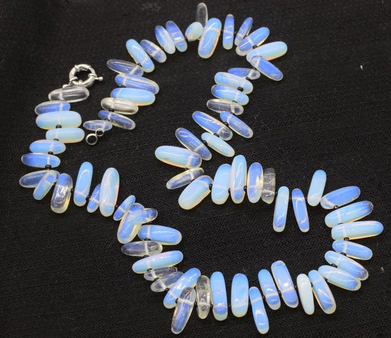 white sunshine quartz branch 15-20mm  necklace 18inch  wholesale beads nature FPPJ woman 2018