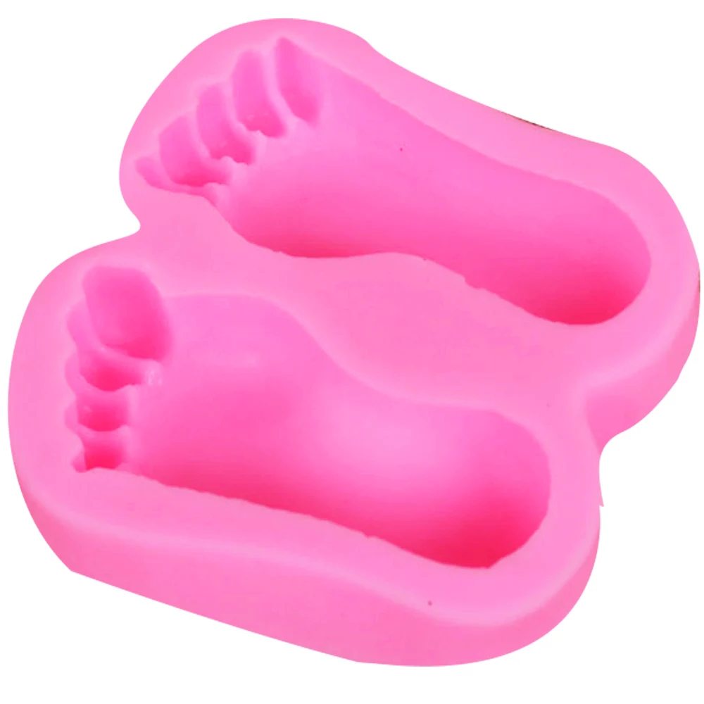 M569 Baby Feet Candle Moulds Soap Mold Kitchen-Baking Resin Silicone Form Home Decoration 3D DIY Clay Craft Wax-Making