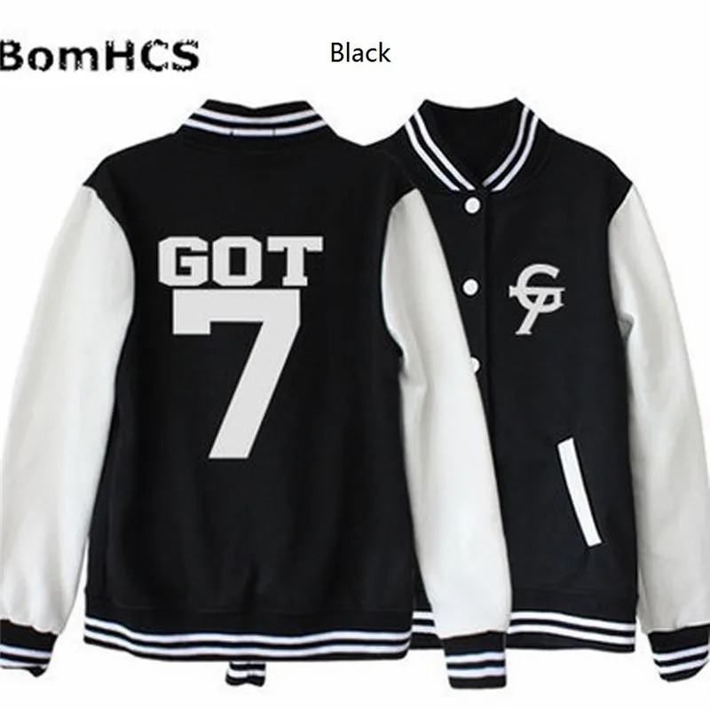 

BomHCS Hansung GOT7 Uniform Bambam JB JR Mark Youngjae Jackson Unisex Sweatshirt Baseball Outerwear Coat Jacket