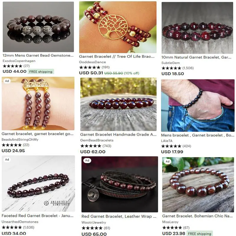 Natural Stone Dark Red Garnet Rondelle Spacer Beads For Jewelry Making Strand 15\