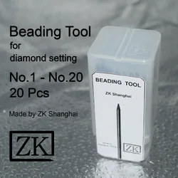 Beading Tools - 20pcs - Jewellery Tools - Diamond Stone Gem Setting - ZK Shanghai - Beader - Bead Grain Tool Set