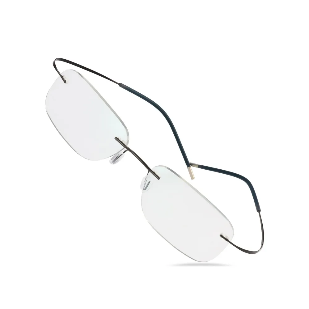 B Titan Randlose Lesebrille Photochrome Grau Sonnenbrille Männer der Frauen Im Freien Hyperopie Brillen 1,0 1,25 1,5 1,75 Linsen