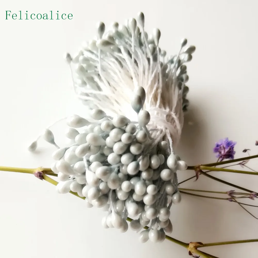3mm 500 stücke Perle Blume Staubblatt Stempel Kuchen Dekoration Für DIY Doppel Köpfe Floral Staubblatt Für DIY Hochzeit dekoration – Detail 26