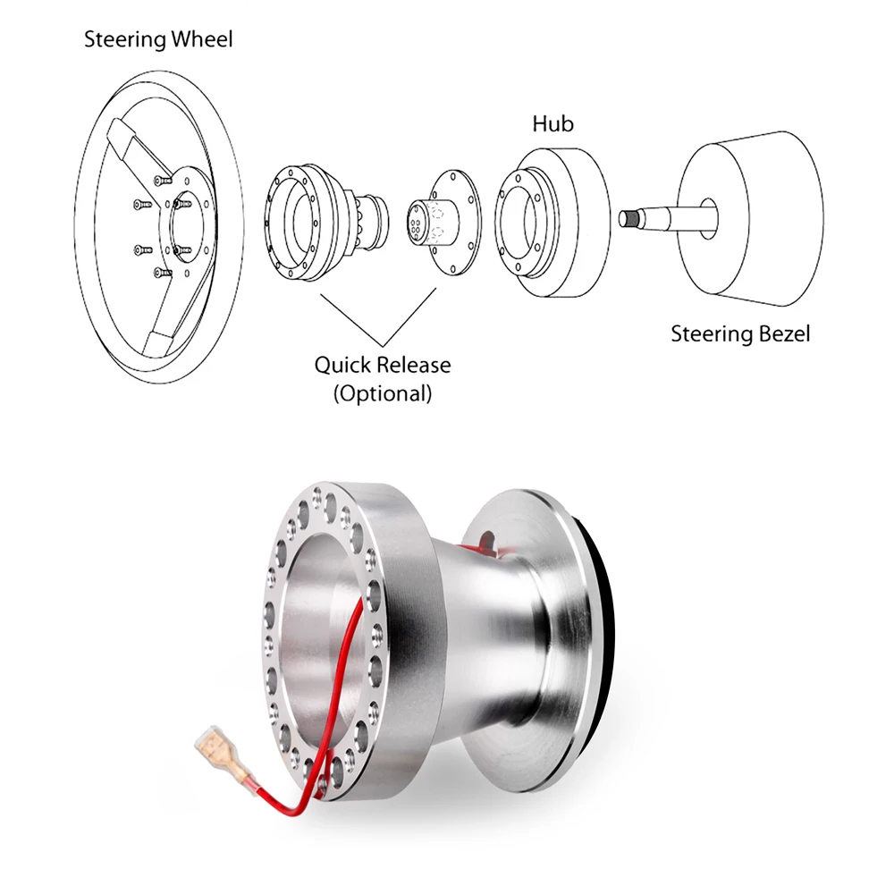 RASTP-1Pcs Racing Aluminum Steering Wheel Adapter Hub For Honda Civic EK EX 96-11 RS-QR014-EK