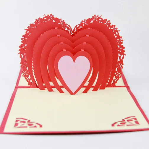 Cube life love to see the creative expression of love love 3D creative Valentine's Day Valentine's Day cards