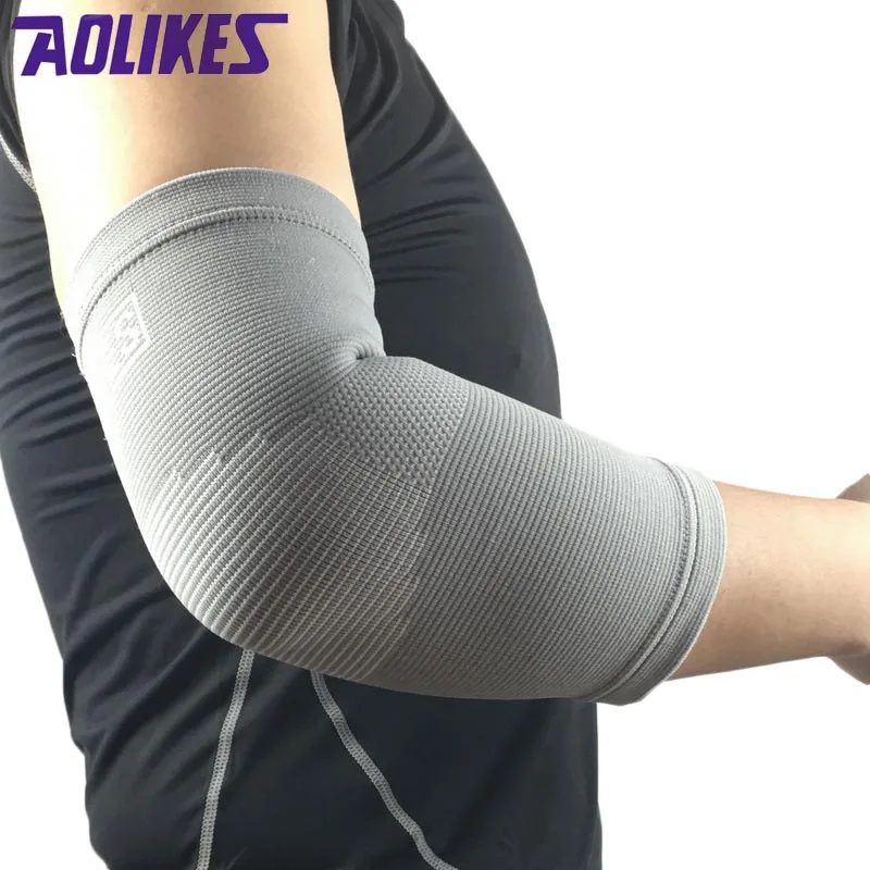 AOLIKES 1 Coppia di Nylon di Sport Gomito Brace Supporto Manica Del Braccio Per Il Basket Tennis Pallavolo Fitness Palestra Protezione del Gomito