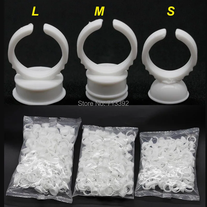 100Pcs/Bag S/M/L Size Disposable Pigment Ring Cups Plastic Tattoo Ink Cups For Permanent Makeup