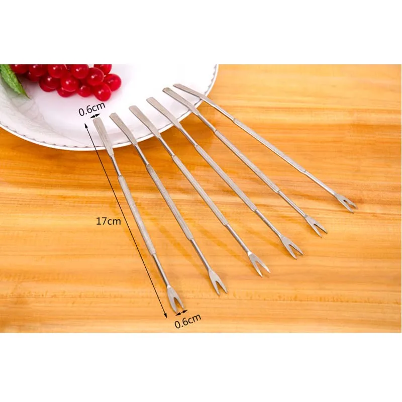 4Pcs/lot Lobster Crab Needle Stainless Steel Crab Fork Multifunctional Walnut Needle Fruit Fork Kitchen Gadgets Seafood Tools