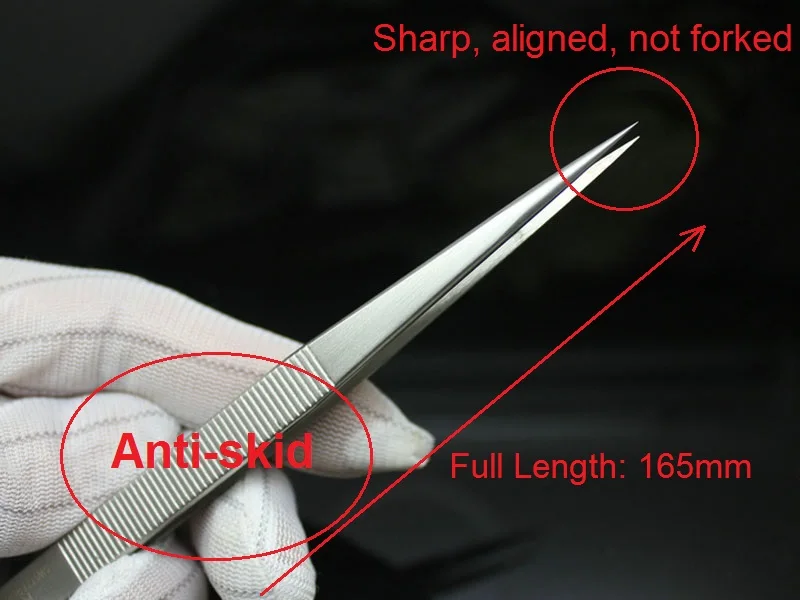 Japan RHINO RH-316 Tweezers Switzerland Standard Anti-acid Superhard Special Sharp Precision Forceps Holding Repair Tools