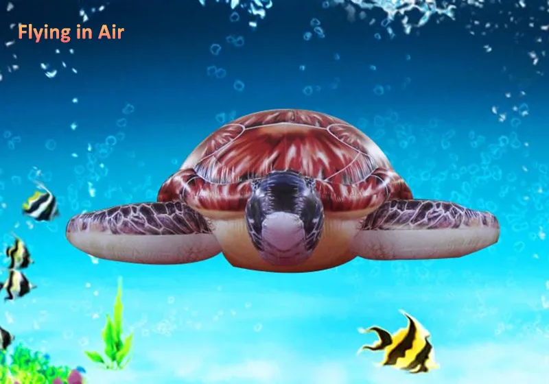 2m Vivid Inflatable Sea Turtle Shown Turtles for Sea Theme Decoration