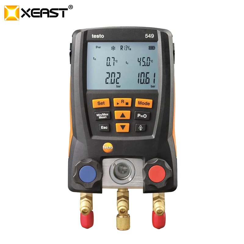 Testo 549 Digital Manifold Gauge Set For Digital HVAC System Tester Kit Meter LCD Manometer Air Conditioning Tools Air Pressure